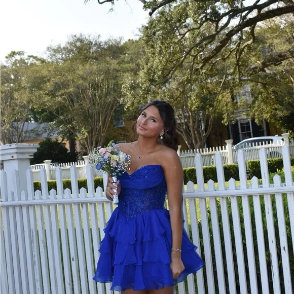 sherri hill strapless homecoming dress Sherri Hill 57984 – Twirl Prom main image 0